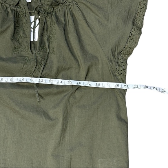 GAP Tie V-Neck Flutter Sleeve Lace Trim Size Medium - Picture 8 of 10